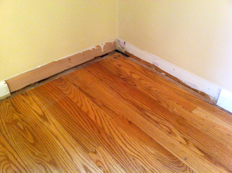 Corner Baseboard Removed